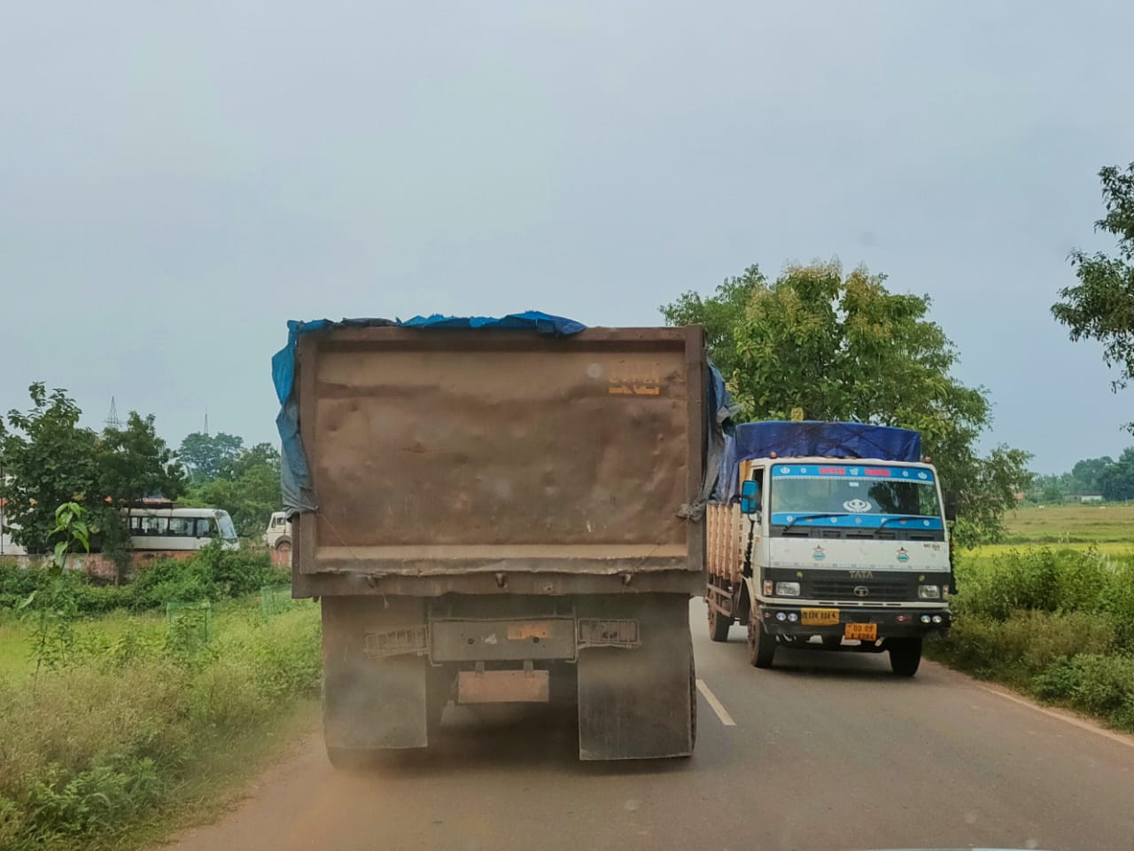 हाइवा ट्रक से बालू उठाव करते माफिया