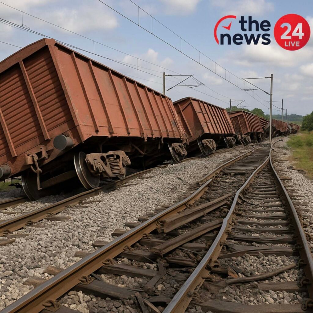 बेपटरी हुए मालगाड़ी