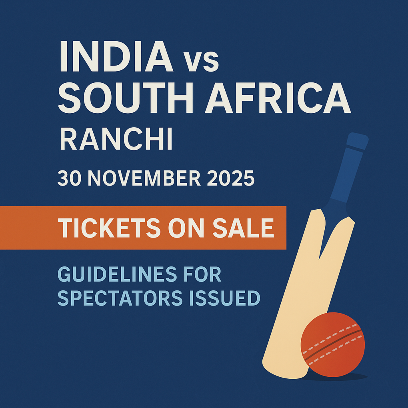 IND vs SA रांची वनडे : कब मिलेंगे टिकट ? कितनी है कीमत ? दर्शकों के लिए जारी हुए अहम निर्देश IMG 20251120 142805