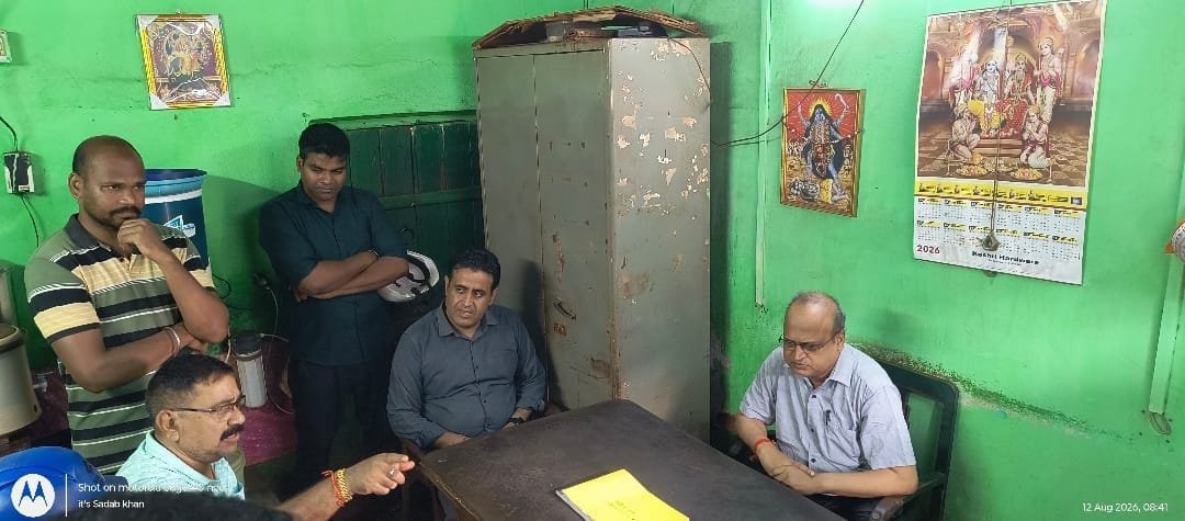 गुवा सेल खदान के जीरो पॉइंट में बारिश के बाद जलजमाव