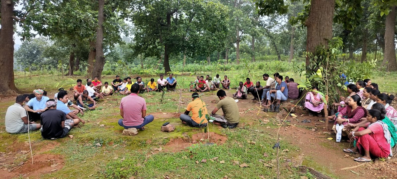गुवासाई सरना स्थल में पौधों की सुरक्षा को लेकर ग्रामीणों और वन विभाग की बैठक
