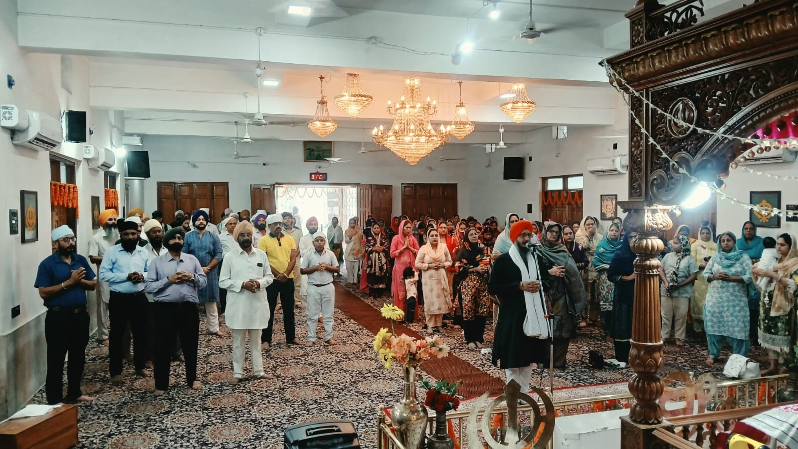 गुरुद्वारा नानक दरबार में श्री गुरु ग्रंथ साहिब जी का पहला प्रकाश पर्व
